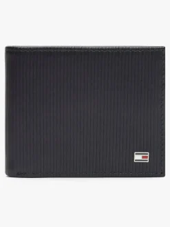 Clearance Tommy Hilfiger Blue Flag Bifold Leather Credit Card Wallet