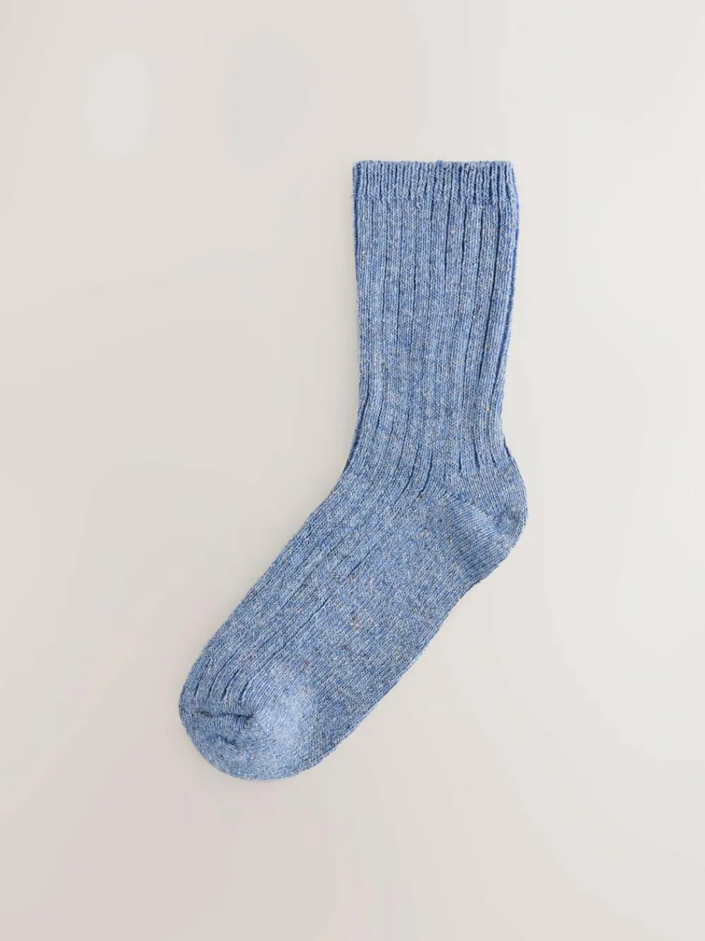 Next Tonal Blue Thermal Wool Blend Ankle Socks 3 Pack With Silk^Women Socks & Tights
