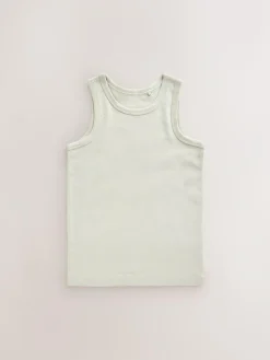 Next Tonal Blue Vests 5 Pack (1.5-16yrs)^BOY Tops|Multipacks