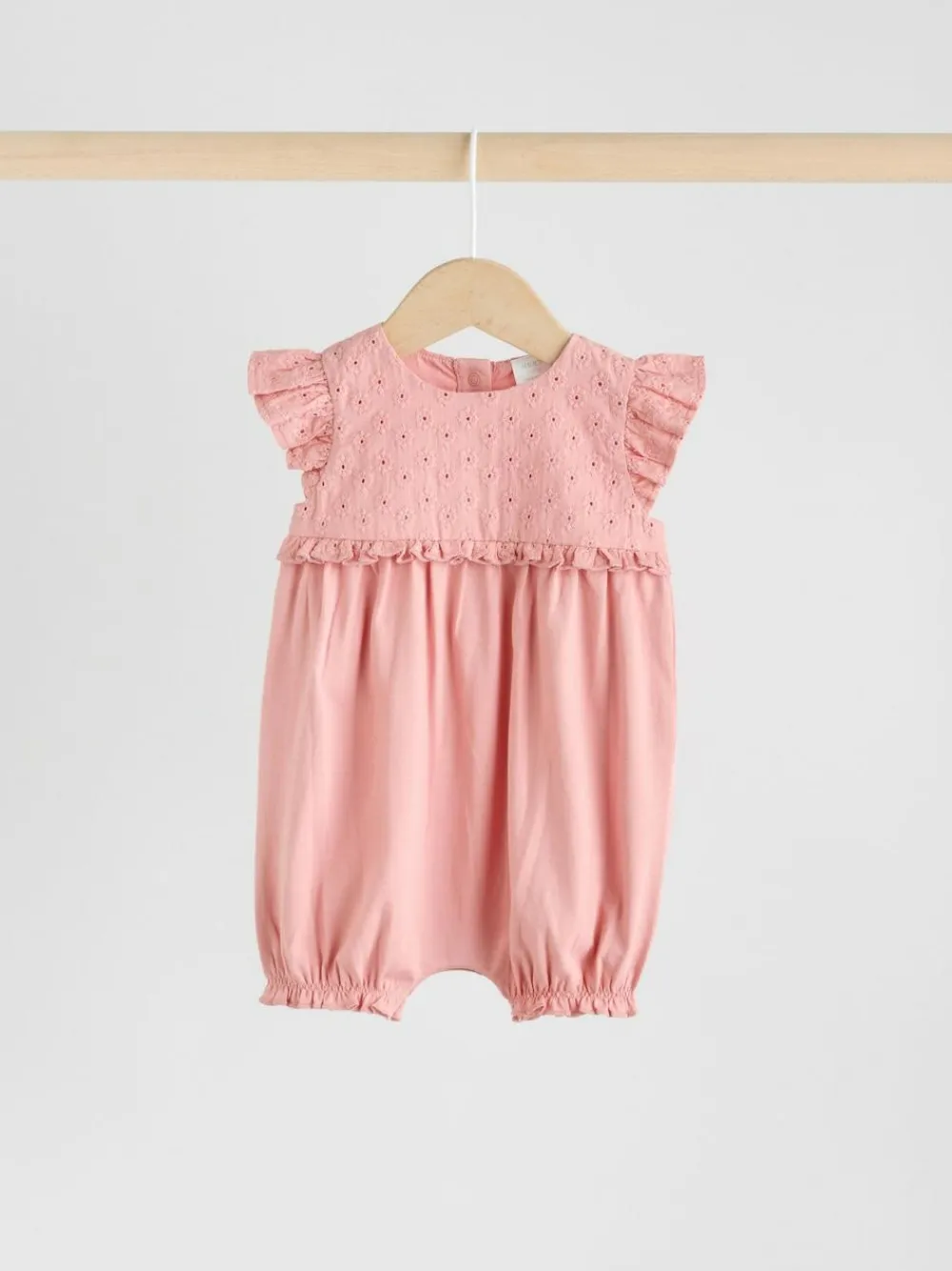 Outlet Next Tonal Pink Broderie 3 Pack Baby Rompers