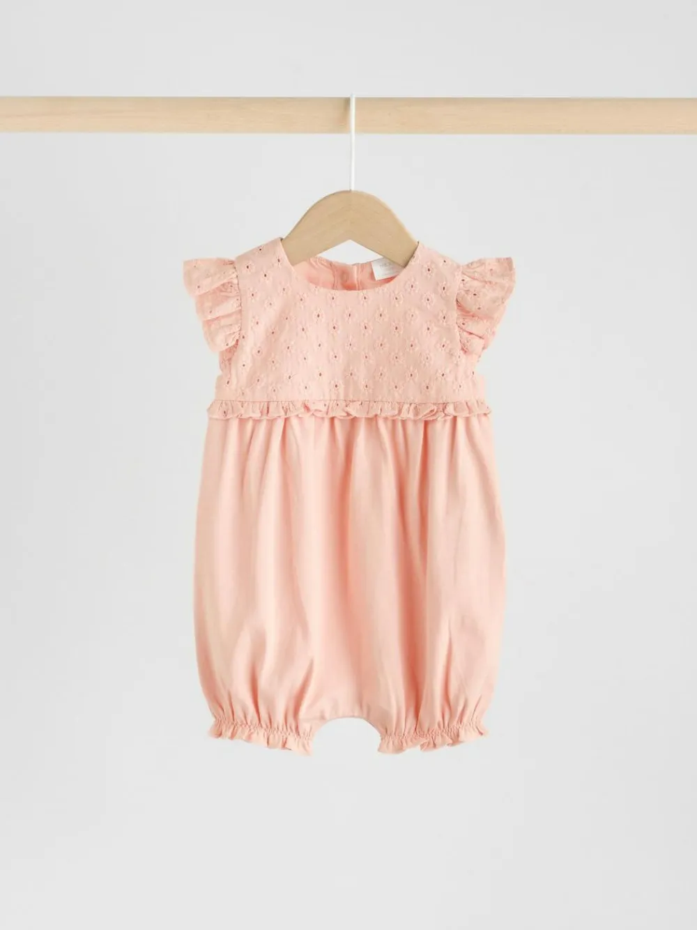 Outlet Next Tonal Pink Broderie 3 Pack Baby Rompers