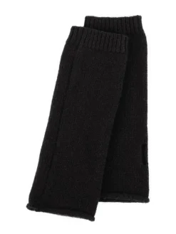 Best Totes Black Ladies Isotoner Soft Touch Knit Fingerless Gloves