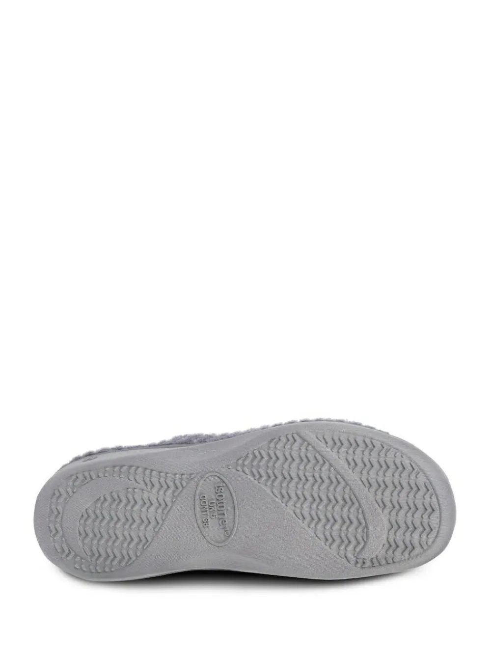 Hot Totes Ladies Isotoner Popcorn Turnover Open Toe Slippers Grey