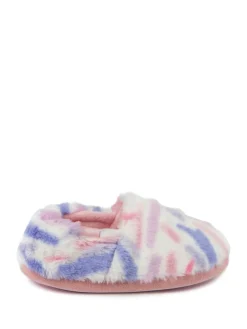 New Totes Green Short Full Back Fleece Winter Slippers Pink