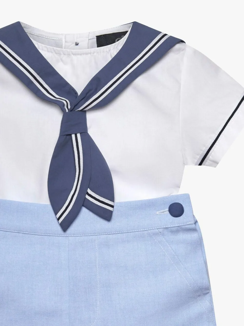 Trotters London Blue Little Pale 100% Cotton Edward Sailor Set^ Shorts