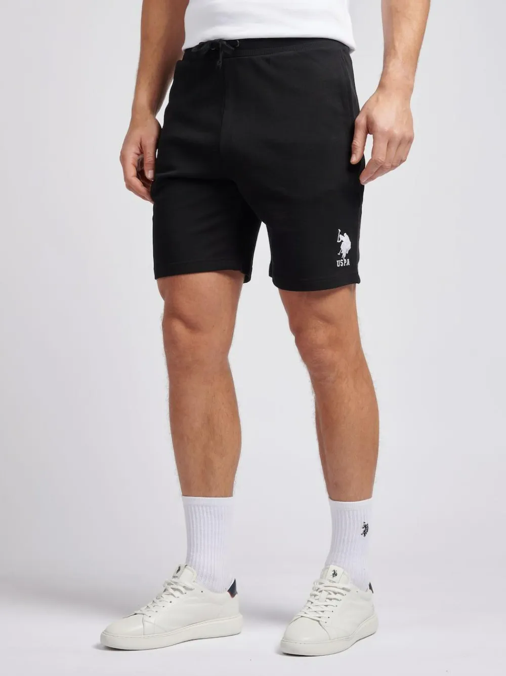 U.S. Polo Assn . Mens Classic Fit 100% Cotton Player 3 Sweat Shorts^ Shorts