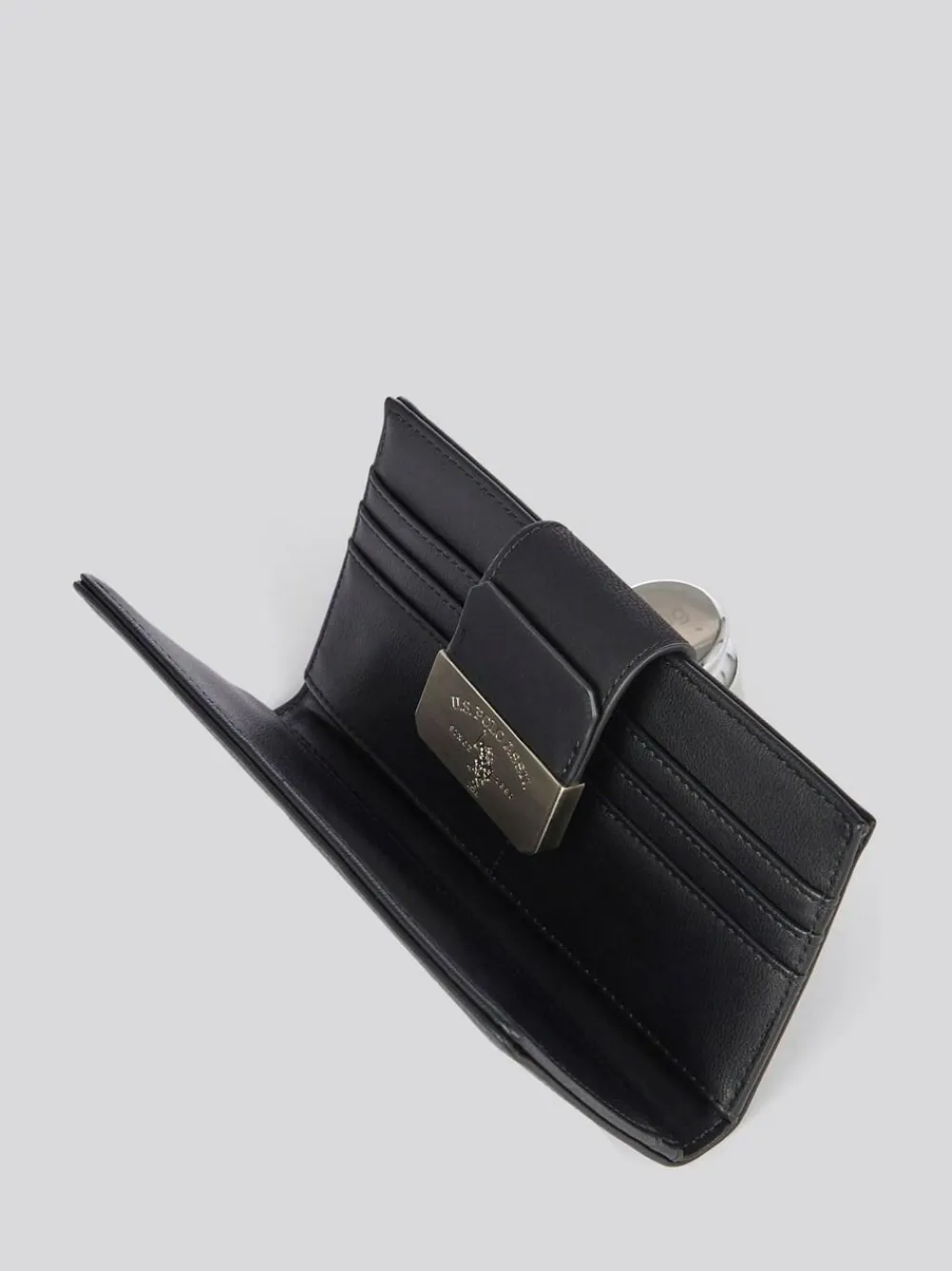 U.S. Polo Assn . Black Womens Romantic Large Card Holder Purse^Women Purses