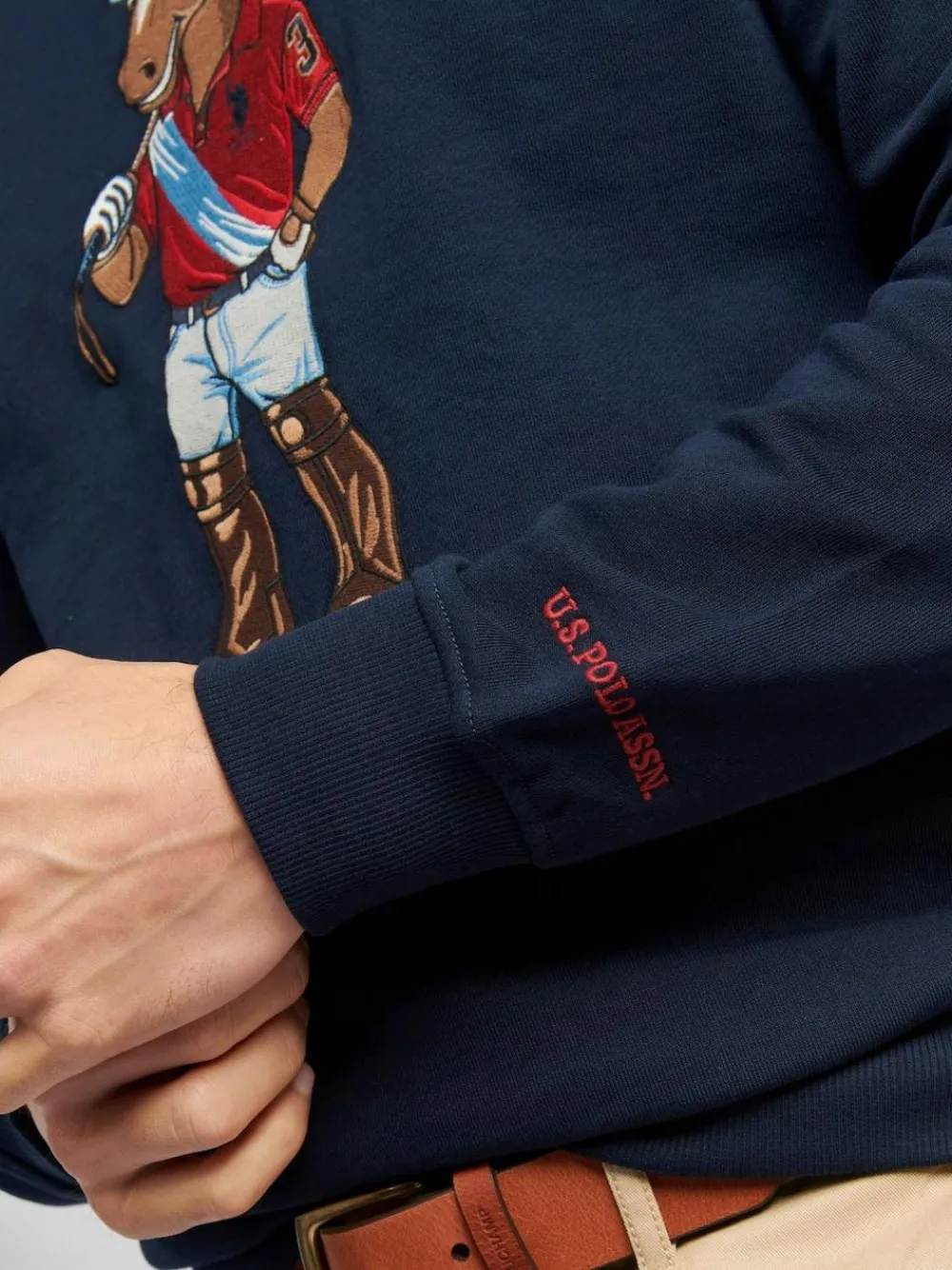 U.S. Polo Assn . Blue Mens Chuck Crew Sweatshirt^ Loungewear