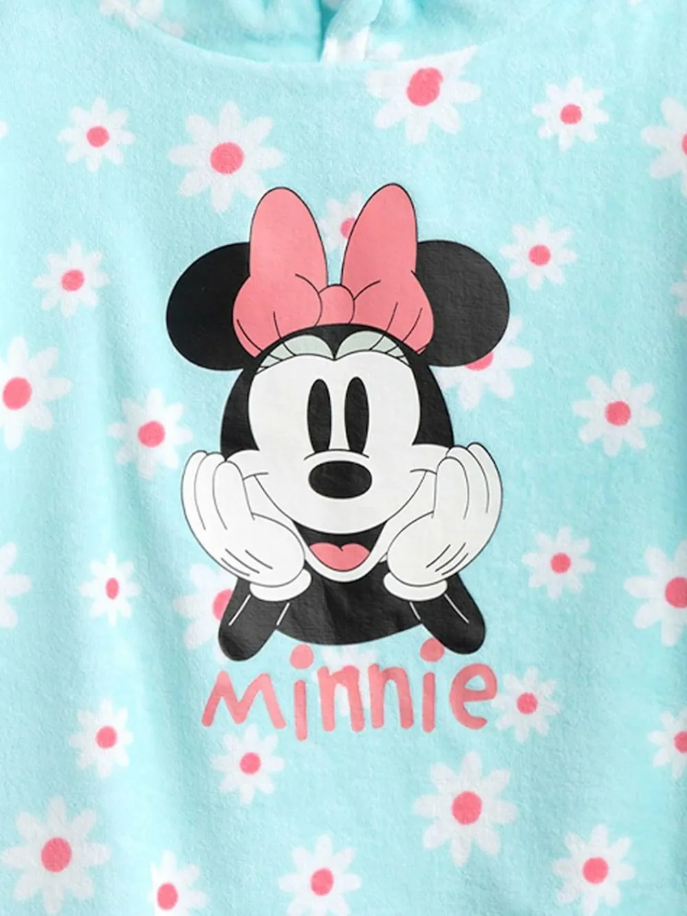 Clearance Vanilla Underground Blue Girls Disney Minnie Mouse Towelling Cotton Co-ord Coverup 2 Piece