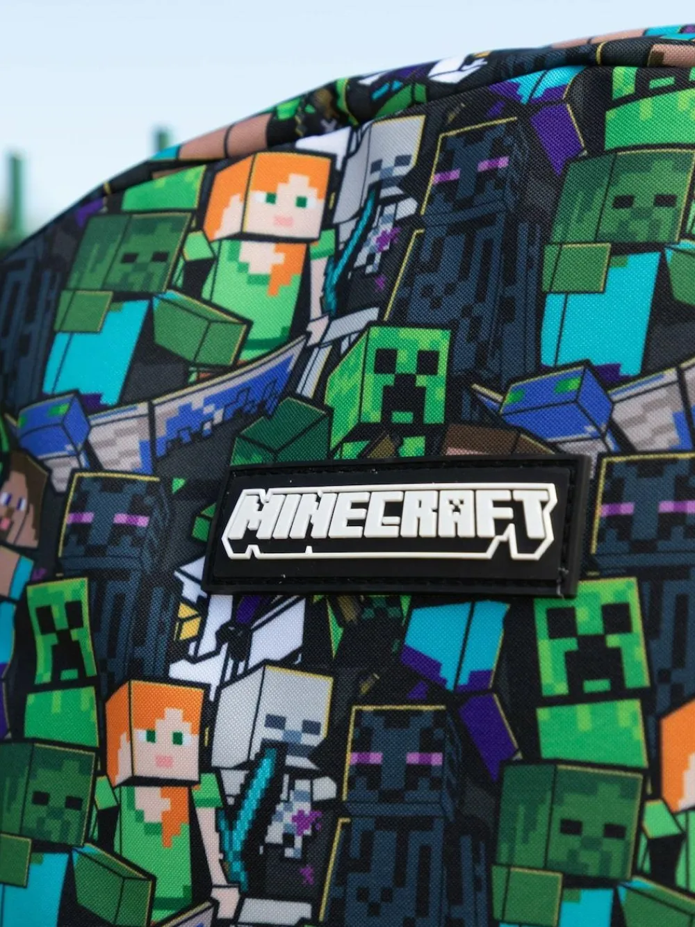 Hot Vanilla Underground Minecraft Boys Creeper And Zombie All-Over Print Backpack Green