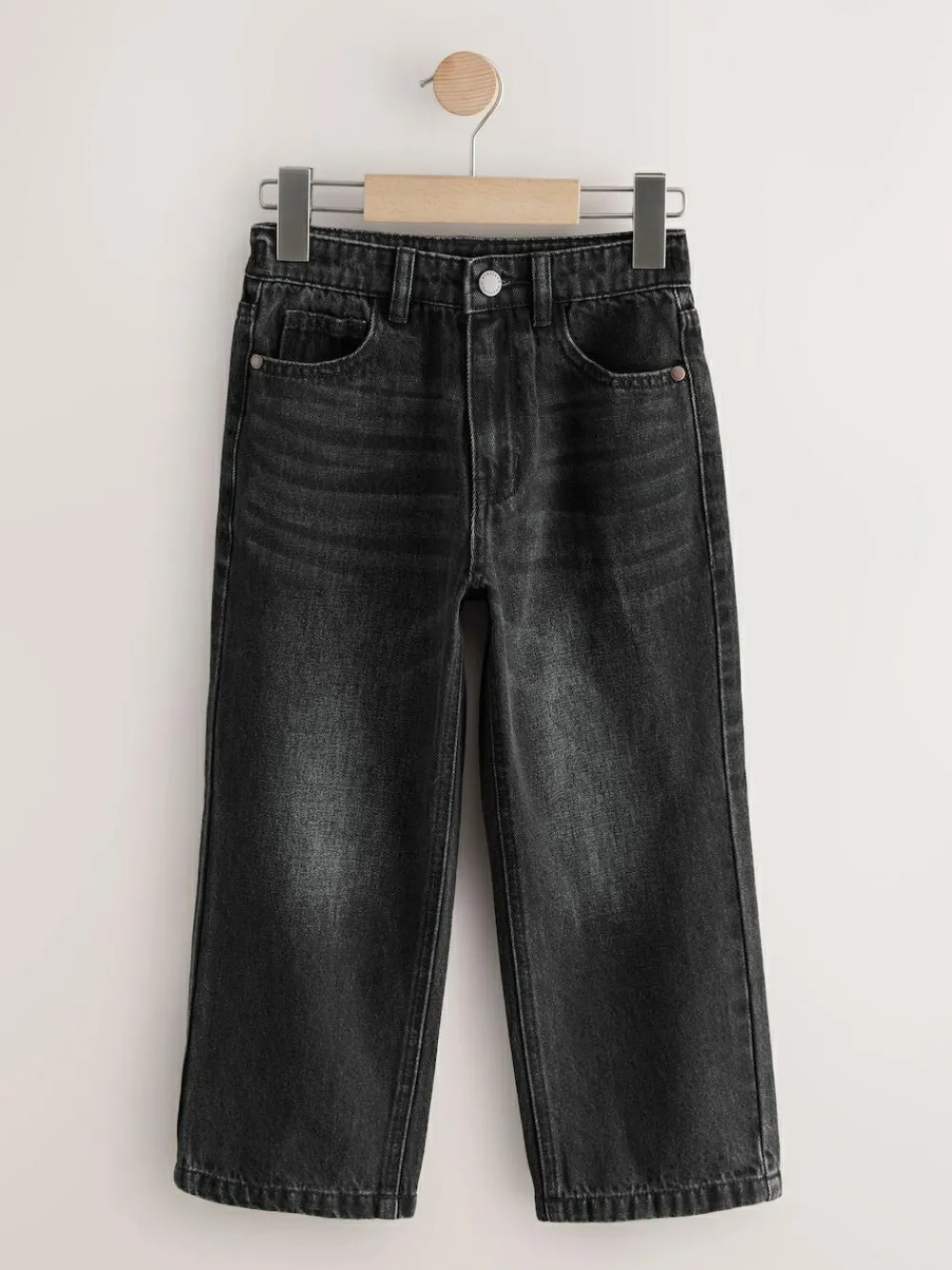 Next Washed Black Wide Fit Authentic Jeans (3-16yrs)^BOY Jeans|Jeans