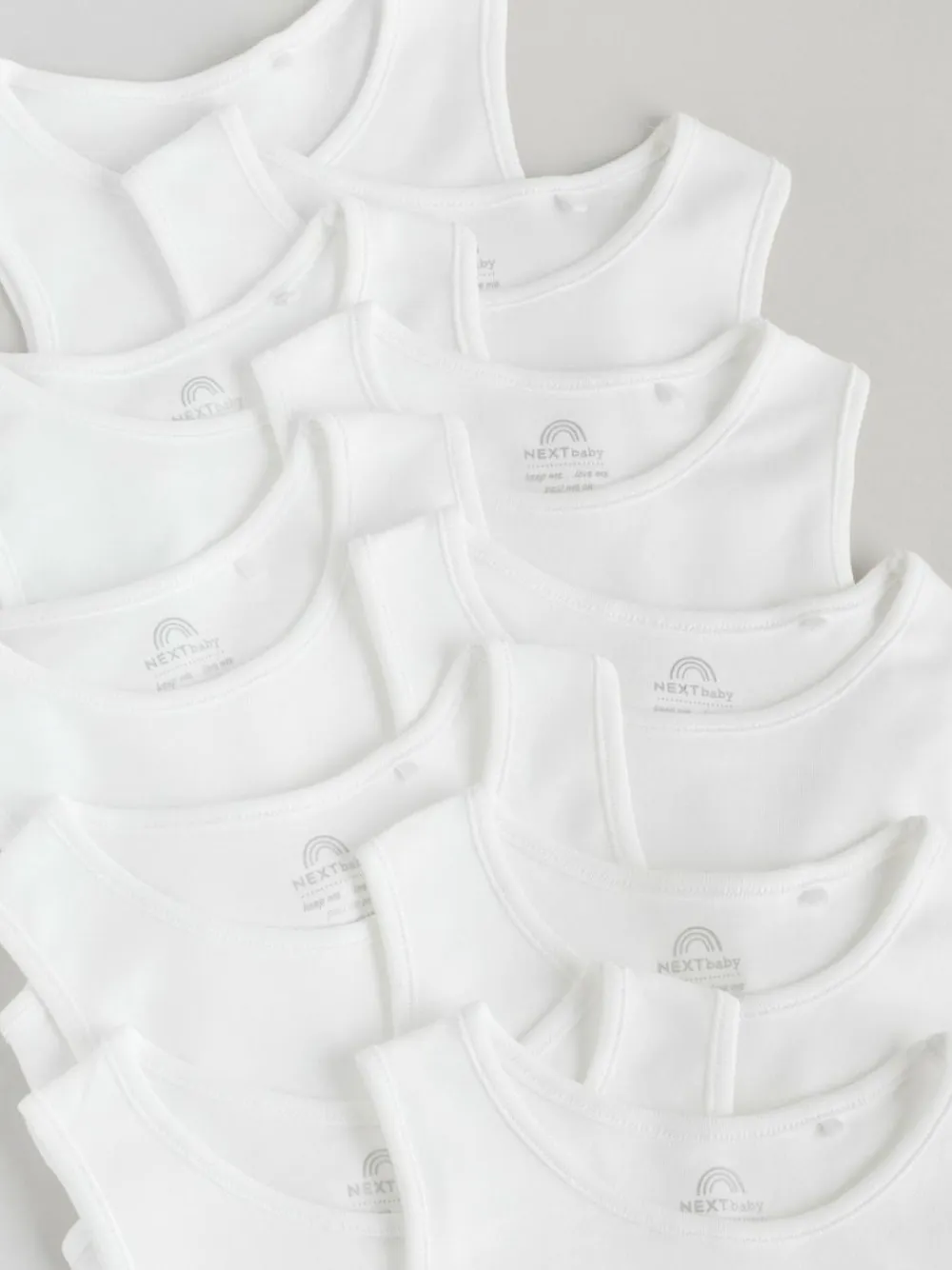 Outlet Next White 10 Pack Baby Vest Bodysuits