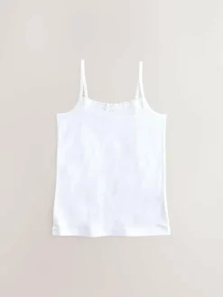 Next White 5 Pack Elastic Strappy Cami Vests (1.5-16yrs)^ Underwear|Nightwear