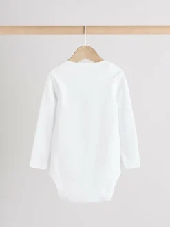 Hot Next White 10 Pack Essential Baby Long Sleeve Bodysuits