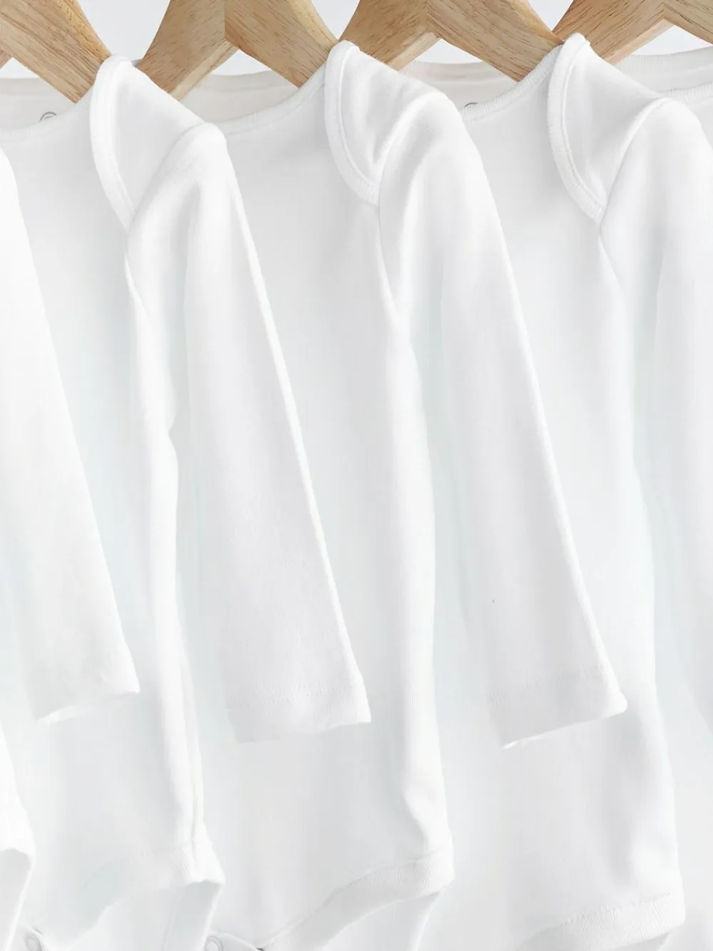 Hot Next White 5 Pack Essential Baby Long Sleeve Bodysuits