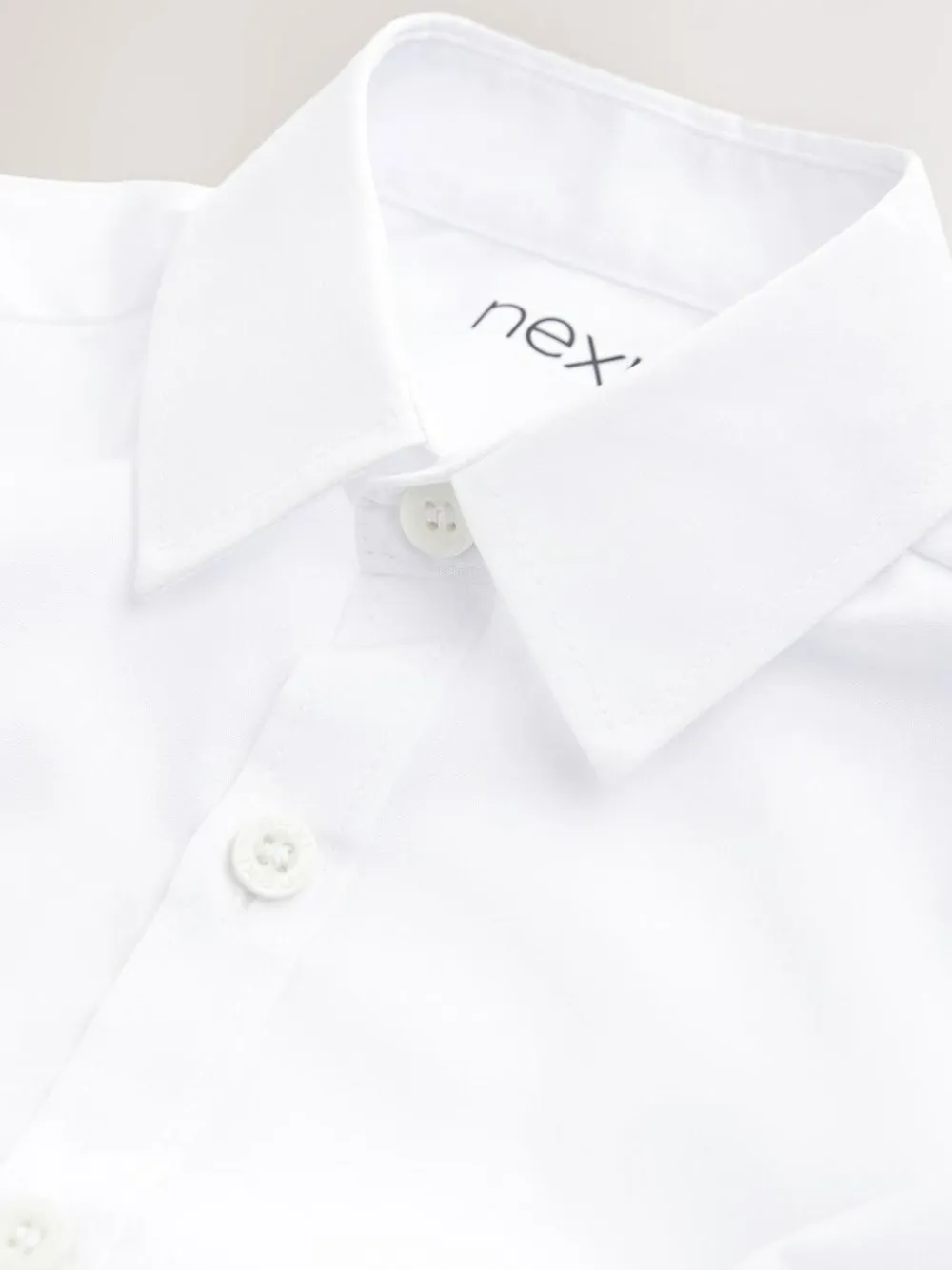 Next White 2 Pack Long Sleeve Stretch School Shirts (3-16yrs)^BOY Shirts