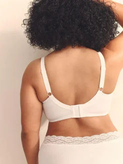New Next B-H Total Support Full Cup Non Wire Cotton Ultimate Comfort Bra White