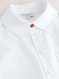 Next Casual Long Sleeve Cropped Shirt with Pocket Embroidery^Women Blouses & Shirts