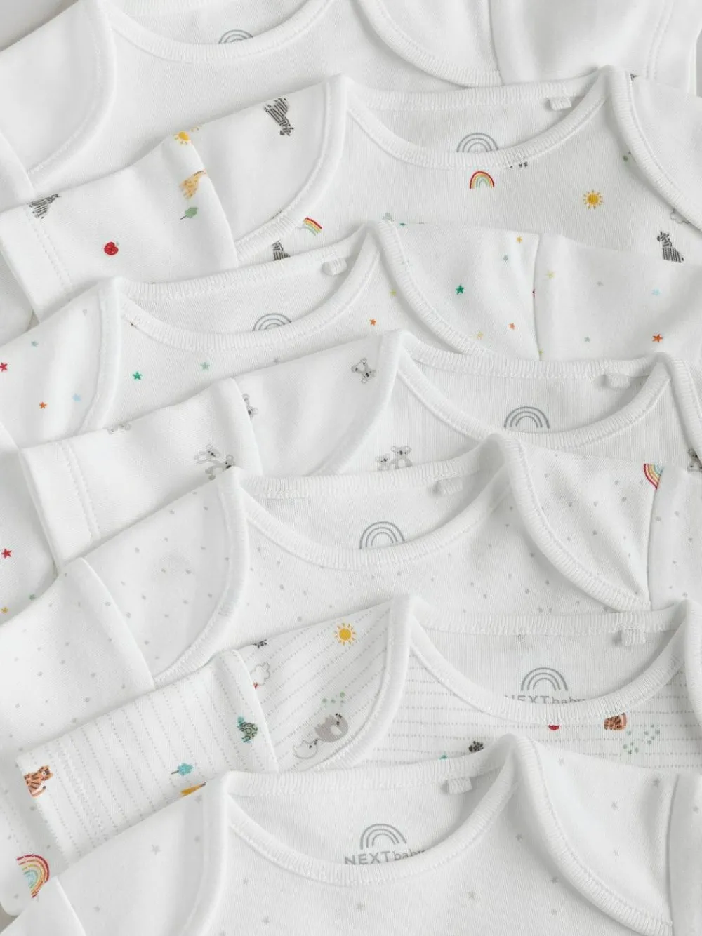 Next White Character 7 Pack Baby Short Sleeve Bodysuits^BOY Unisex|Bodysuits & Vests