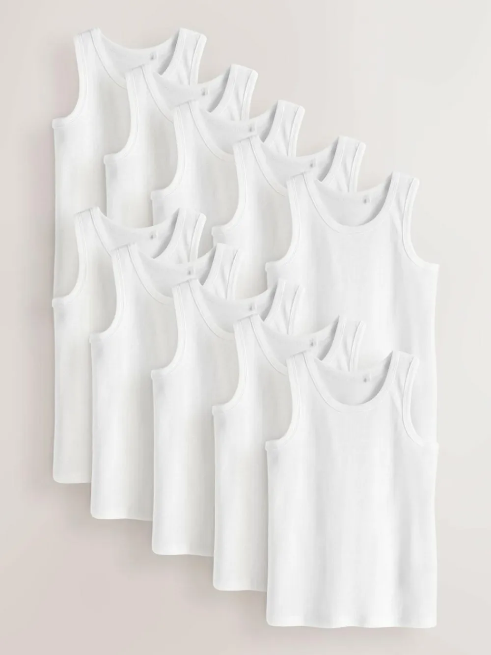 Sale Next Cotton Vests 10 Pack (1.5-16yrs) White
