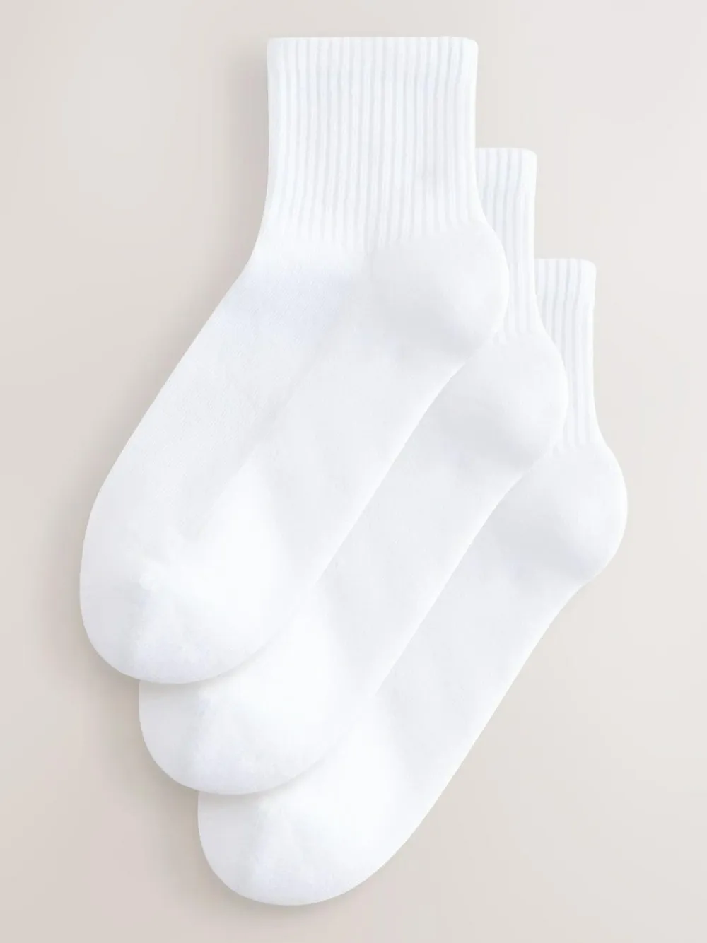 Next Cushion Sole Ribbed Sport Cropped Ankle Socks 3 Pack With Arch Support^Women Socks & Tights|Sportswear