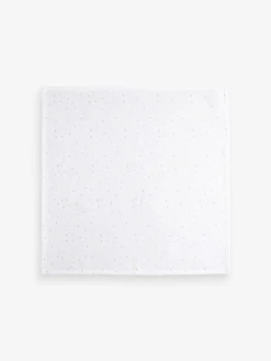 Clearance Next Baby Muslins Cloths 4 Pack White Delicate Animal