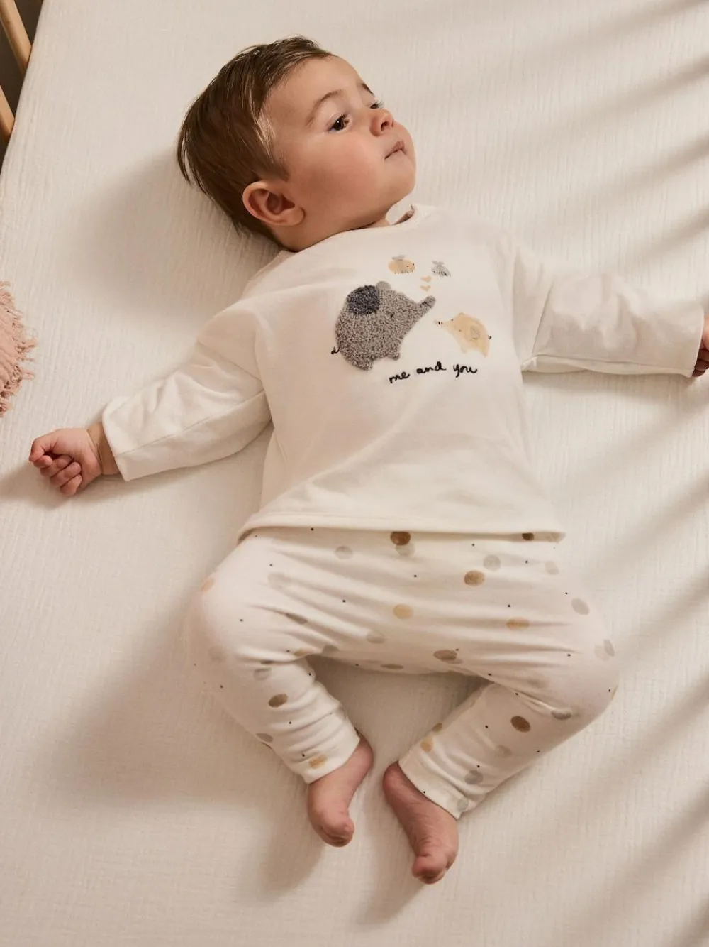 Next White Delicate Safari Top and Leggings Baby Set (0mths-2yrs)^BOY Baby Winter Clothing|Sets & Outfits