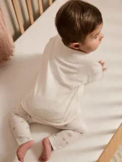 Next White Delicate Safari Top and Leggings Baby Set (0mths-2yrs)^BOY Baby Winter Clothing|Sets & Outfits