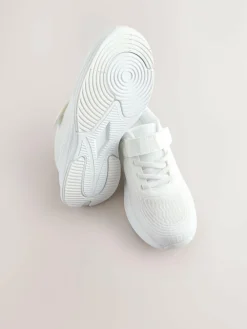 Discount Next Elastic Lace-Up Trainers White