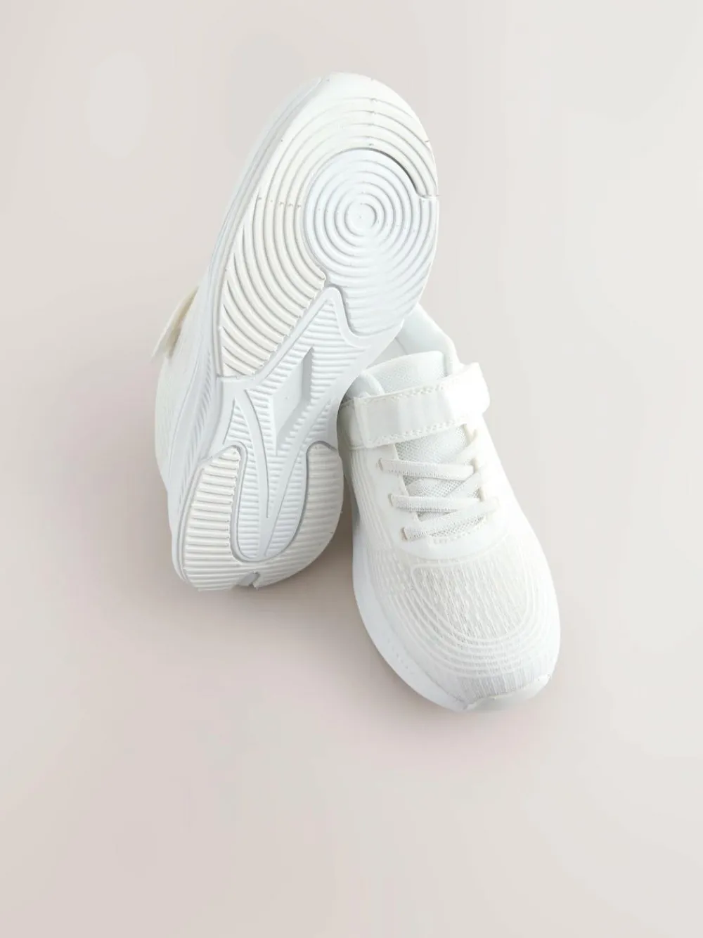 Discount Next Elastic Lace-Up Trainers White