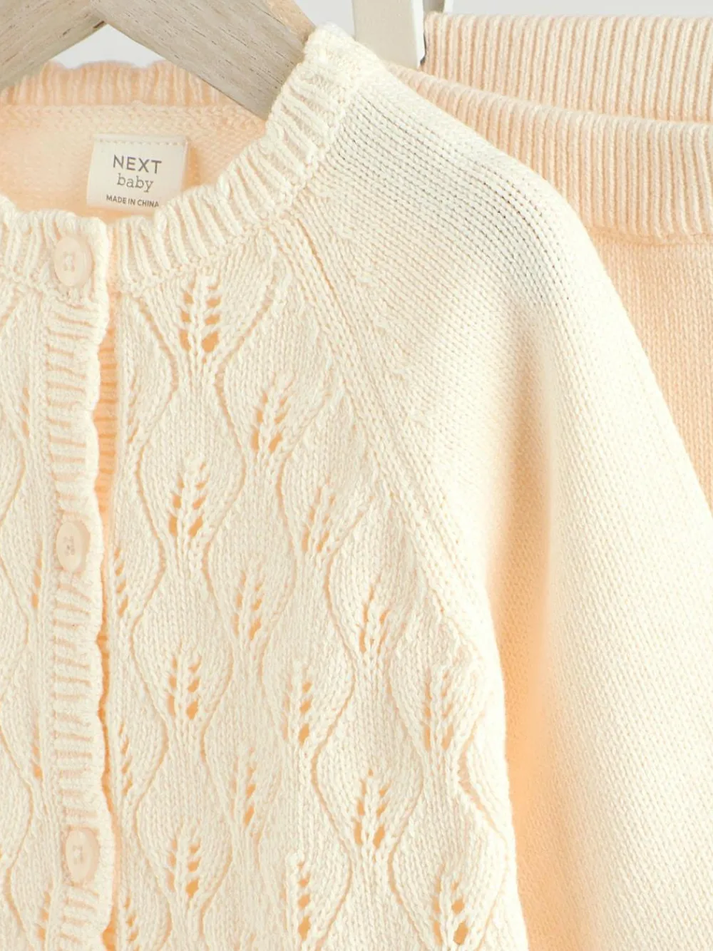Clearance Next Frill Knitted Bow Cardigan Set (0mths-3yrs) White