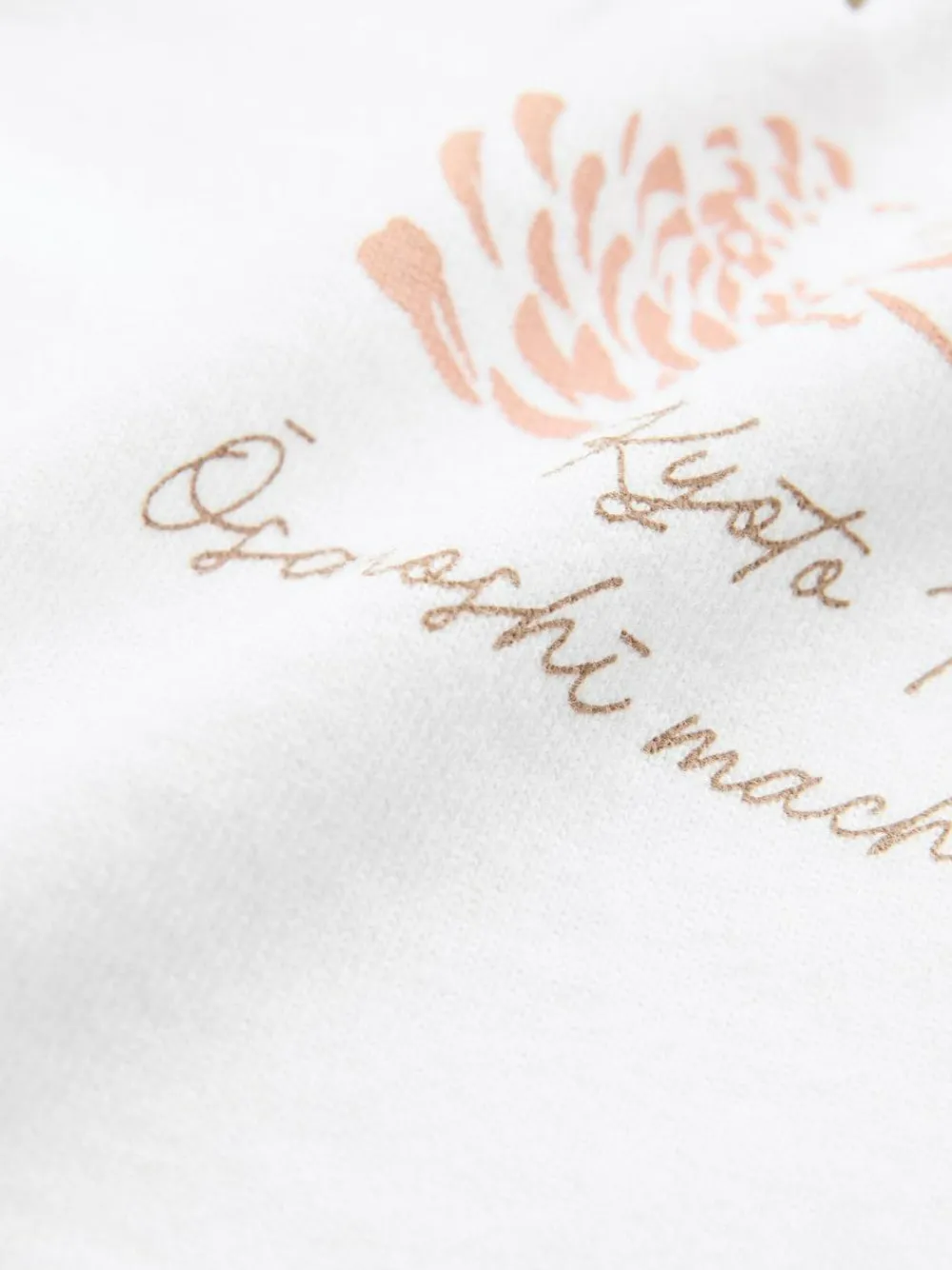 Next White Japan Relaxed Fit Graphic Print Heavy Weight T-Shirt