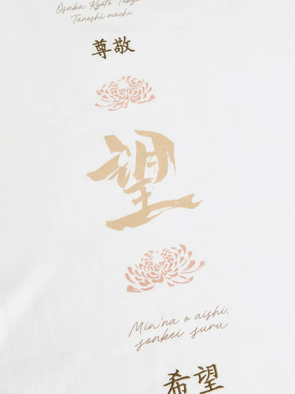 Next White Japan Relaxed Fit Graphic Print Heavy Weight T-Shirt