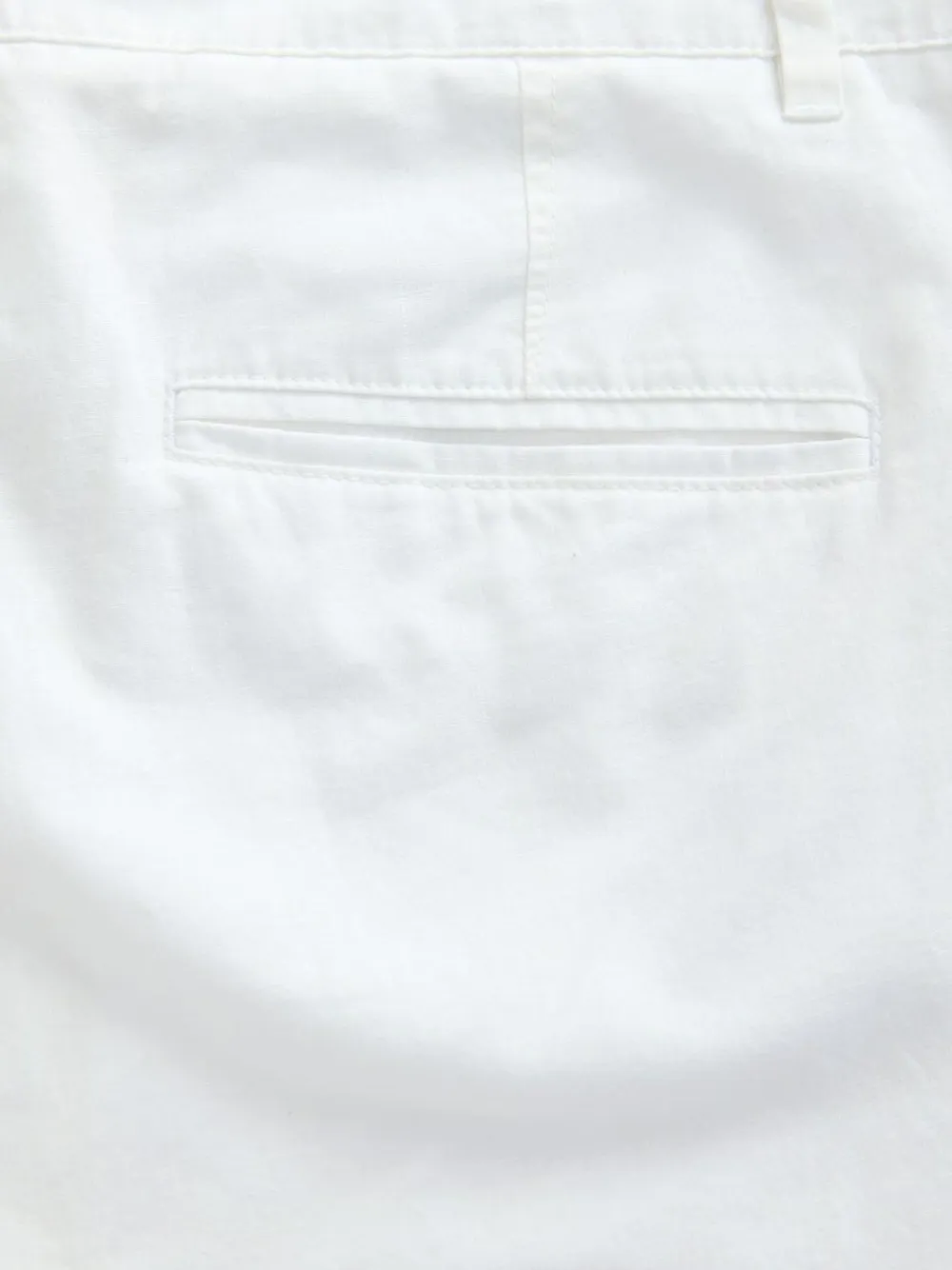 Next White Linen Blend Trousers