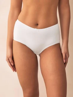 Next White Midi Cotton Rich Knickers 5 Pack^Women All Lingerie|Panties