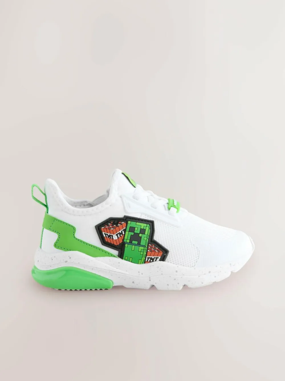 Next White Minecraft Elastic Lace Trainers^BOY Sneakers|Sneakers