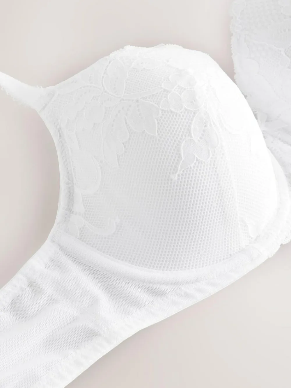 New Next Pad Balcony DD+ Lace Bra White