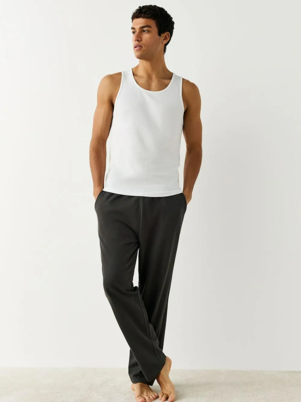 Best Next Pure 100% Cotton Layering Vests 2 Pack White