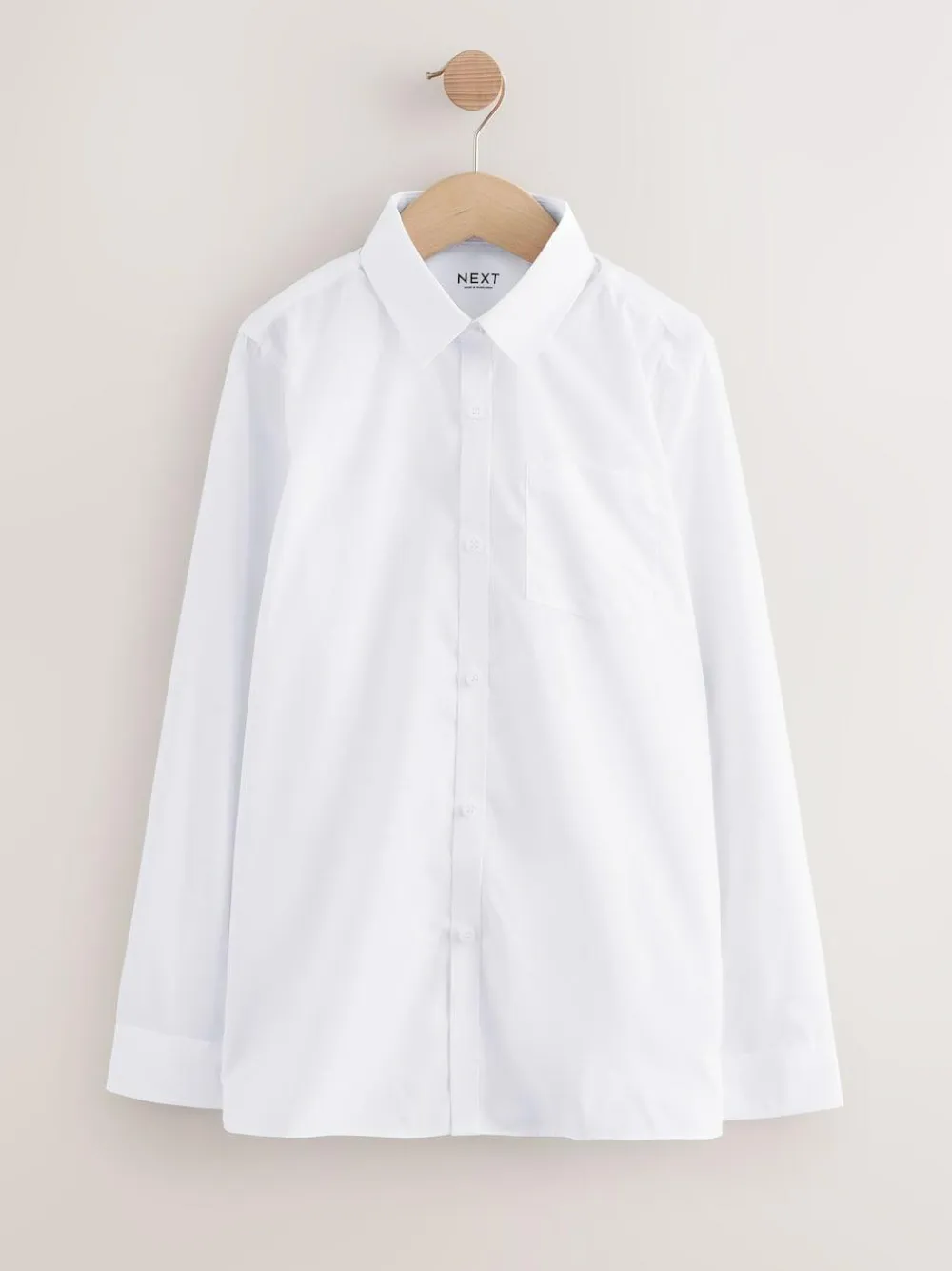 Next White Regular Fit Extra Long Sleeve School Shirt (10-17yrs)^BOY Shirts