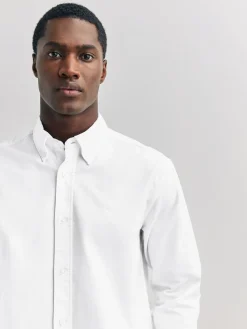 Next White Regular Fit Long Sleeve Oxford Shirt^ Shirts|Occasionwear