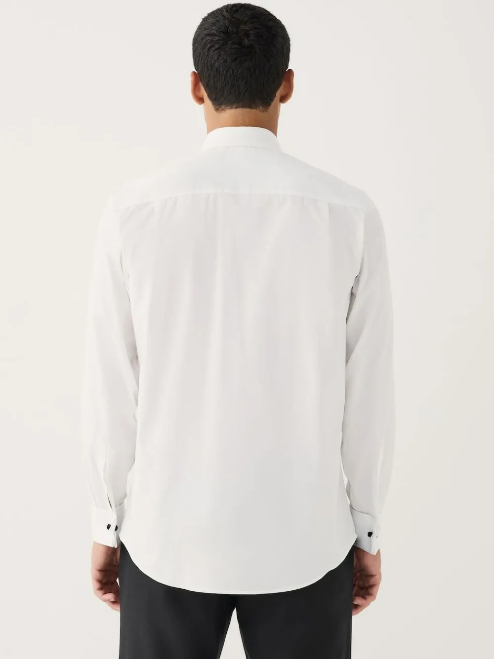 Clearance Next White Regular Fit Occasion Pleated Bib Double Cuff Dress Shirt