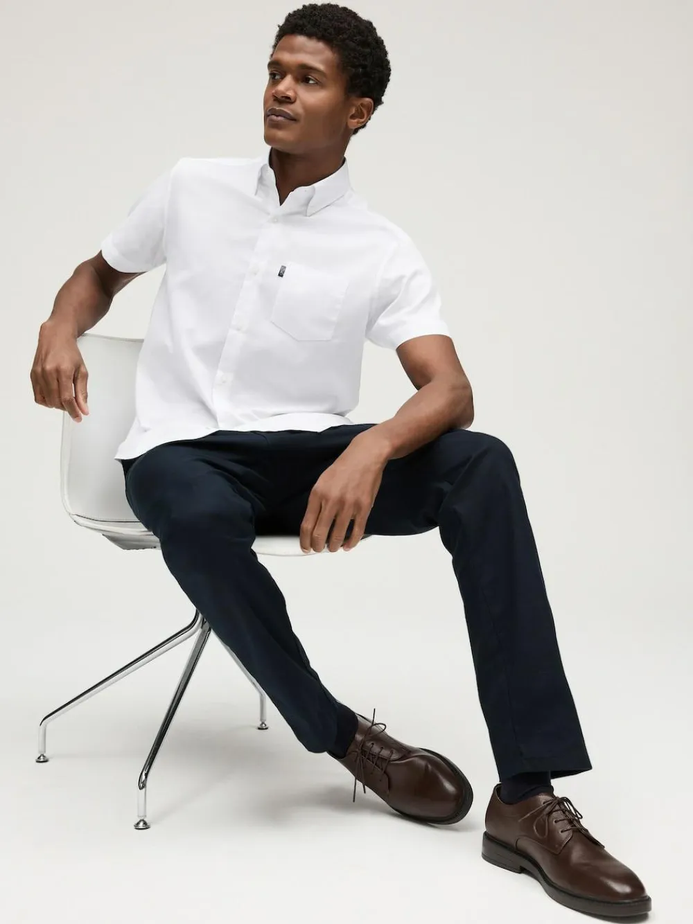 Next Regular Fit Short Sleeve Easy Iron Button Down Oxford Shirt^ Shirts