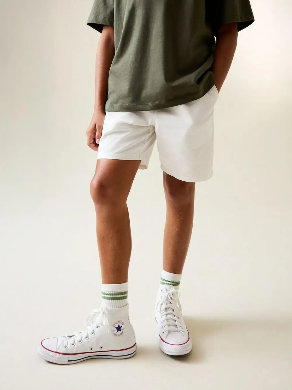 Next White Regular Fit Shorts (3-16yrs)^BOY Shorts