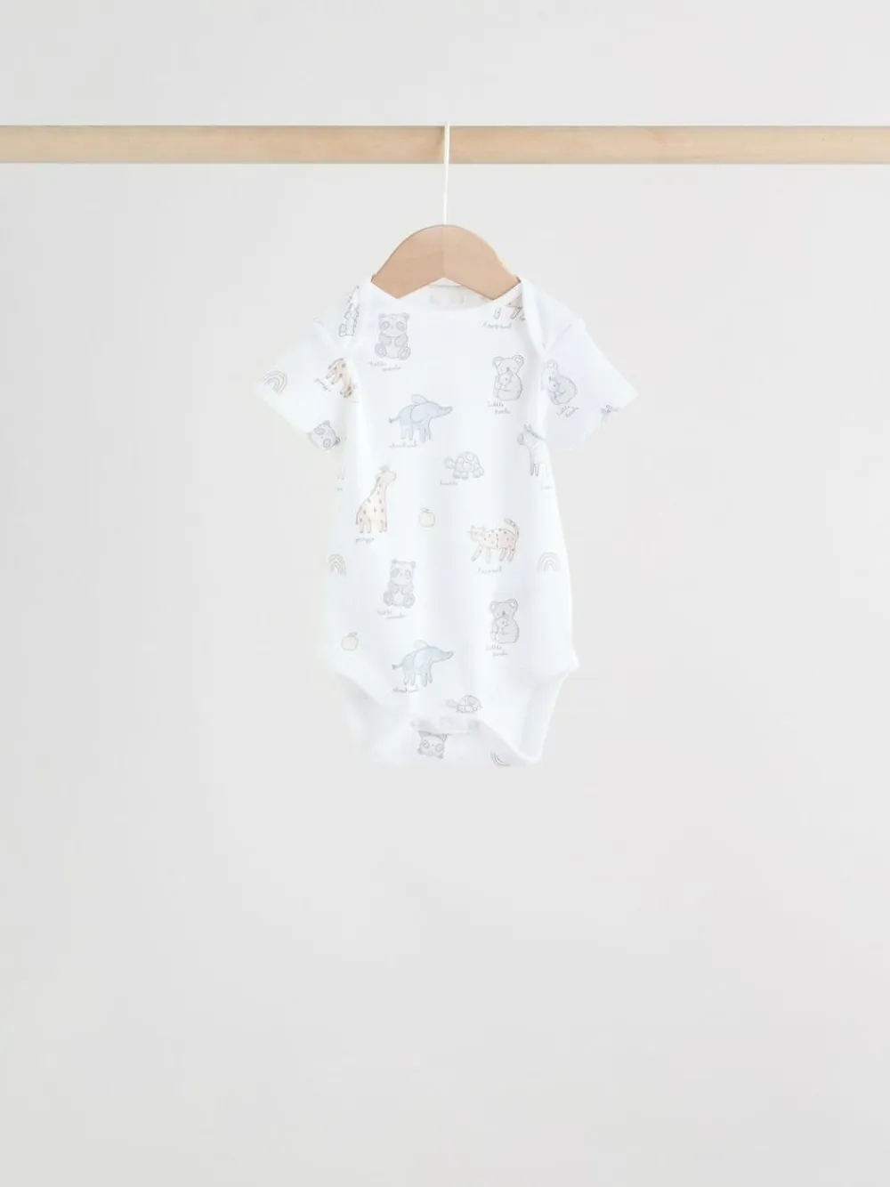 Next White Short Sleeve Baby Bodysuits 5 Pack^BOY Unisex|Bodysuits & Vests