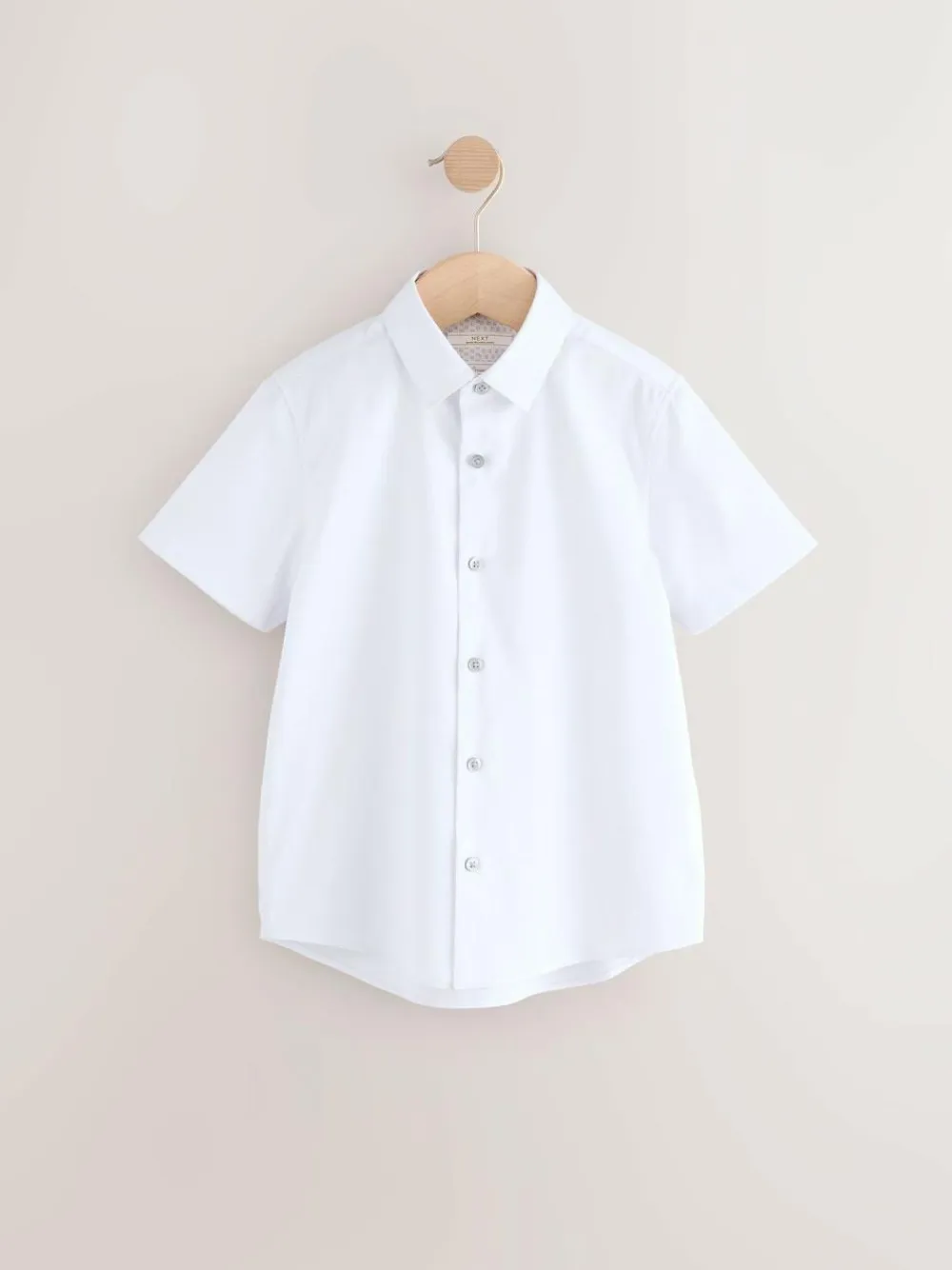 Next Short Sleeves Smart Plain School Shirt (3-16yrs)^BOY Shirts