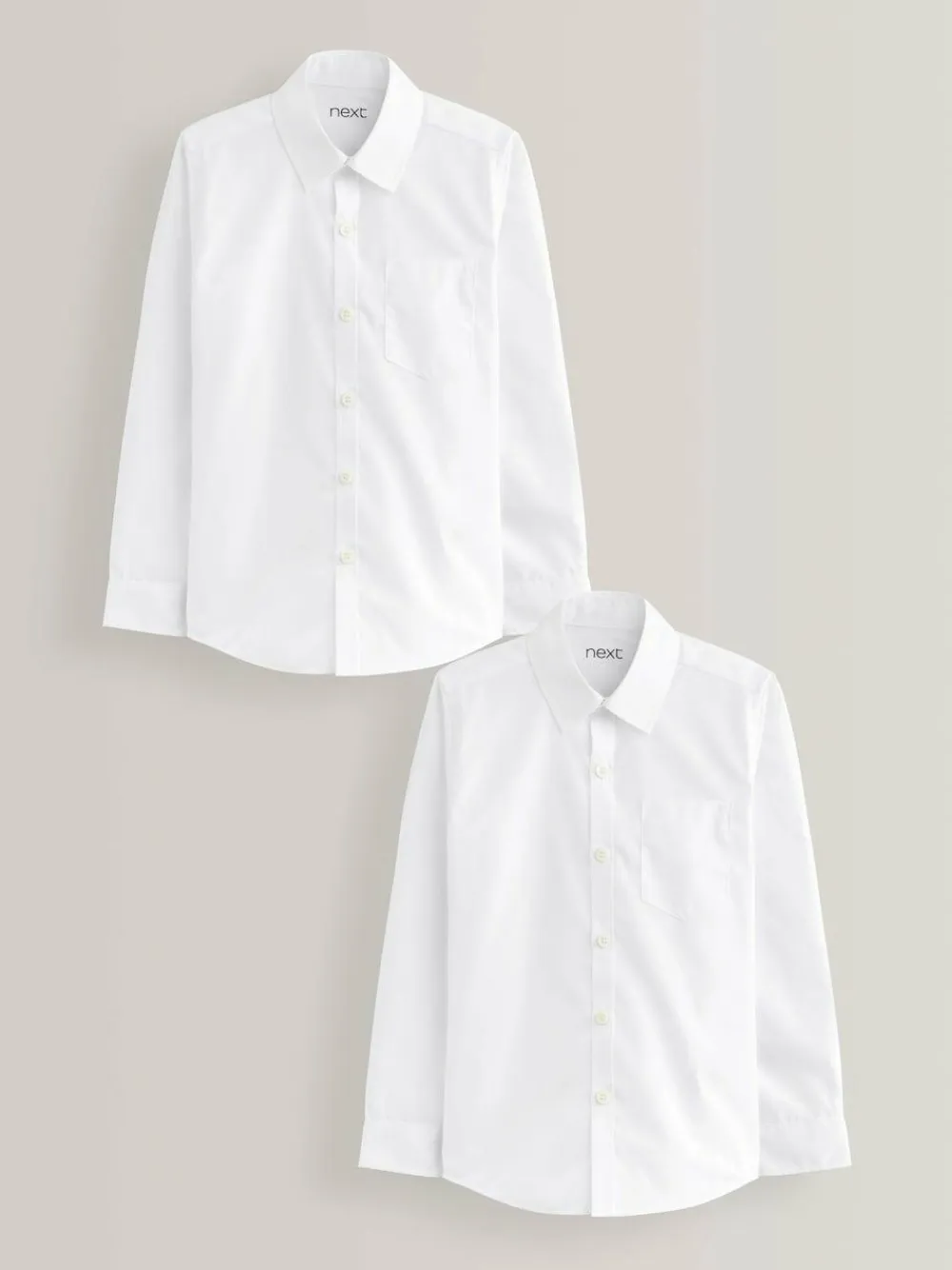 Sale Next White Slim Fit 2 Pack Long Sleeve School Shirts (3-17yrs)