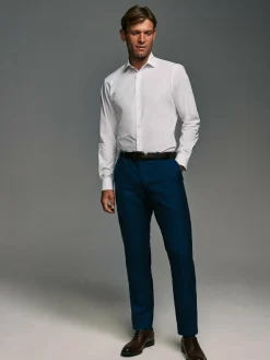 Clearance Next White Slim Fit Single Cuff Easy Care Smart Shirts 3 Pack