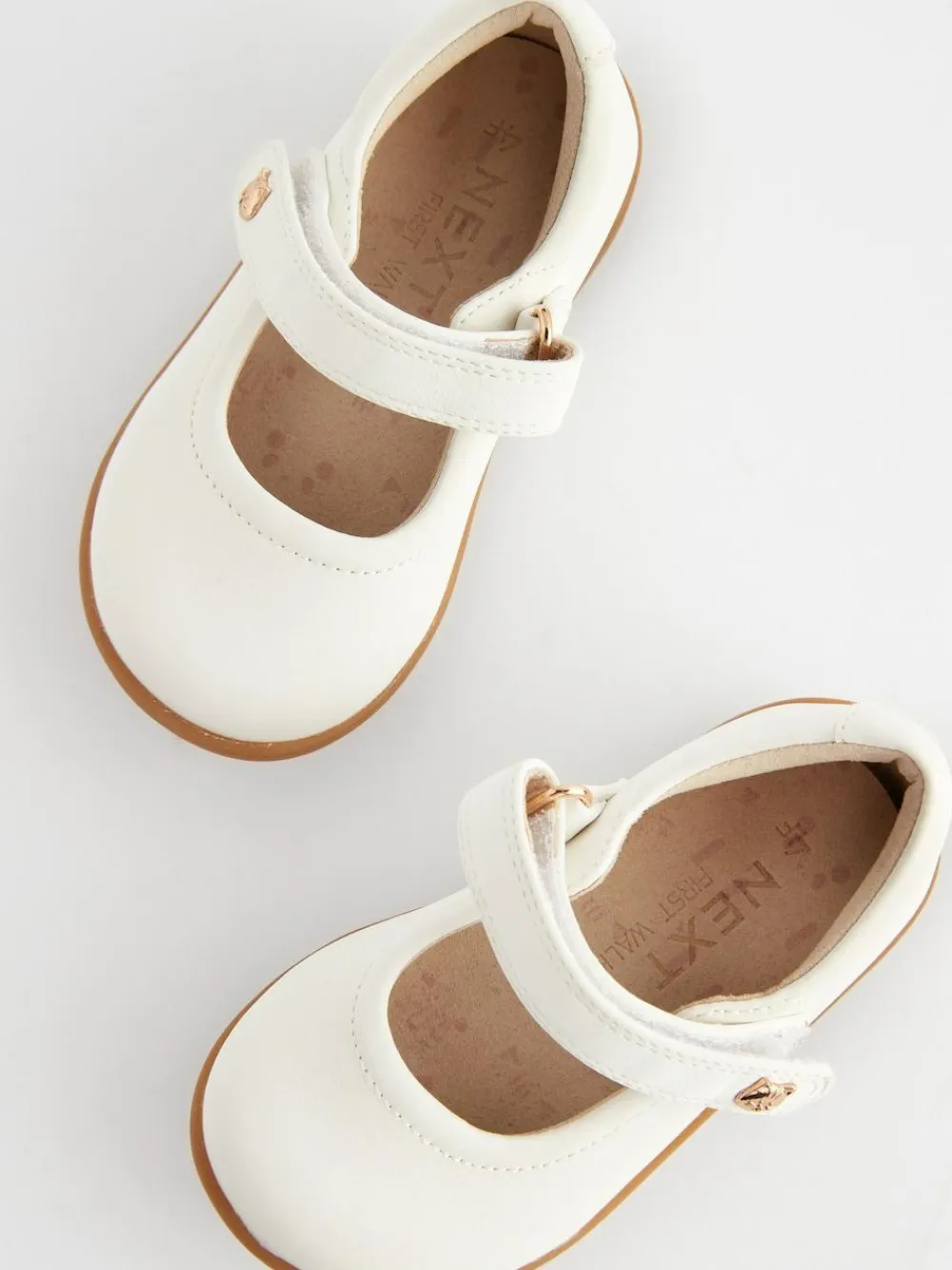 Discount Next Standard Fit (F) First Walker Mary Jane Shoes White