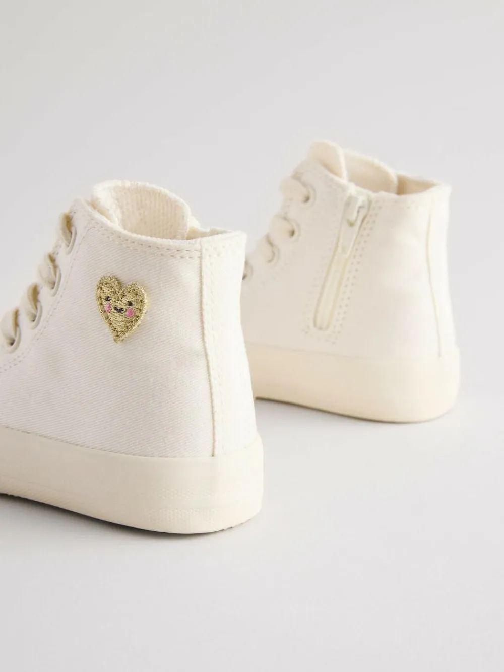 Next White Standard Fit (F) High Top Trainers^ Sneakers|Sneakers
