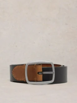 White Stuff Black Suede Reversible Leather Belt^Women Belts